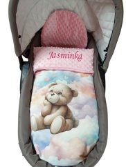 Minky deka medvedíka s vyšitým menom
