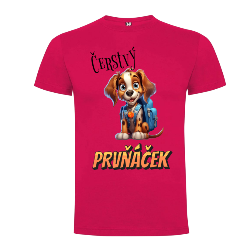 Tričko Čerstvý prvňáček pejsek