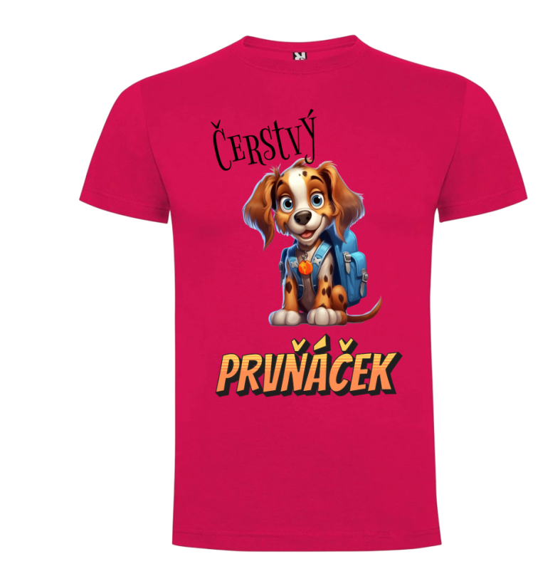 Tričko Čerstvý prvňáček pejsek