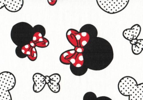 Minky deka se jména – motiv Slon - Druhá strana bavlna: Minnie