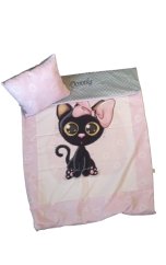 Minky deka 100*150cm s vyšitým jménem - KOČKA