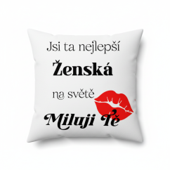 Polštář "Jsi ta nejlepší ženská na světě"