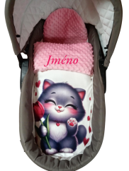 Minky deka s vyšitým menom Kotě