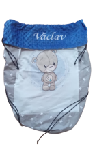 Nepadací deka medvídek kluk s vyšitým jménem