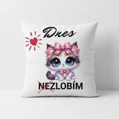 Polštář kotě Dnes nezlobím