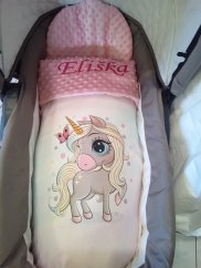 Minky deka jednorožec s vyšitým jménem
