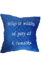 Minky polštář s vlastním Miluji tě od paty až k patě