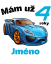 Narozeninové tričko auto se jménem - Věk: 4
