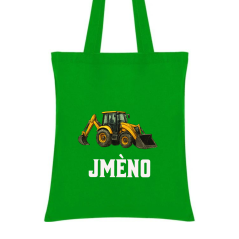 Taška do školky se jménem - motiv bagr
