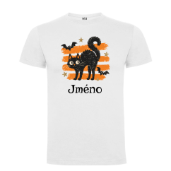 Dětské halloweene tričko se jménem - kočka