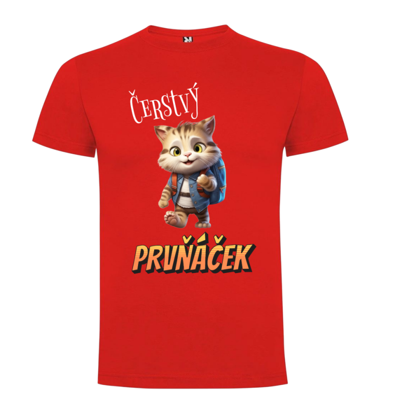Tričko Čerstvý prvňáček kočka