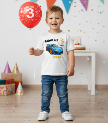 Narodeninové tričko auto s jménem
