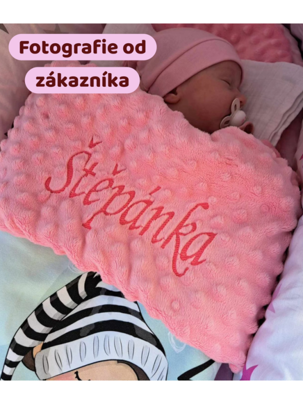 Minky deka opička s vyšitým menom