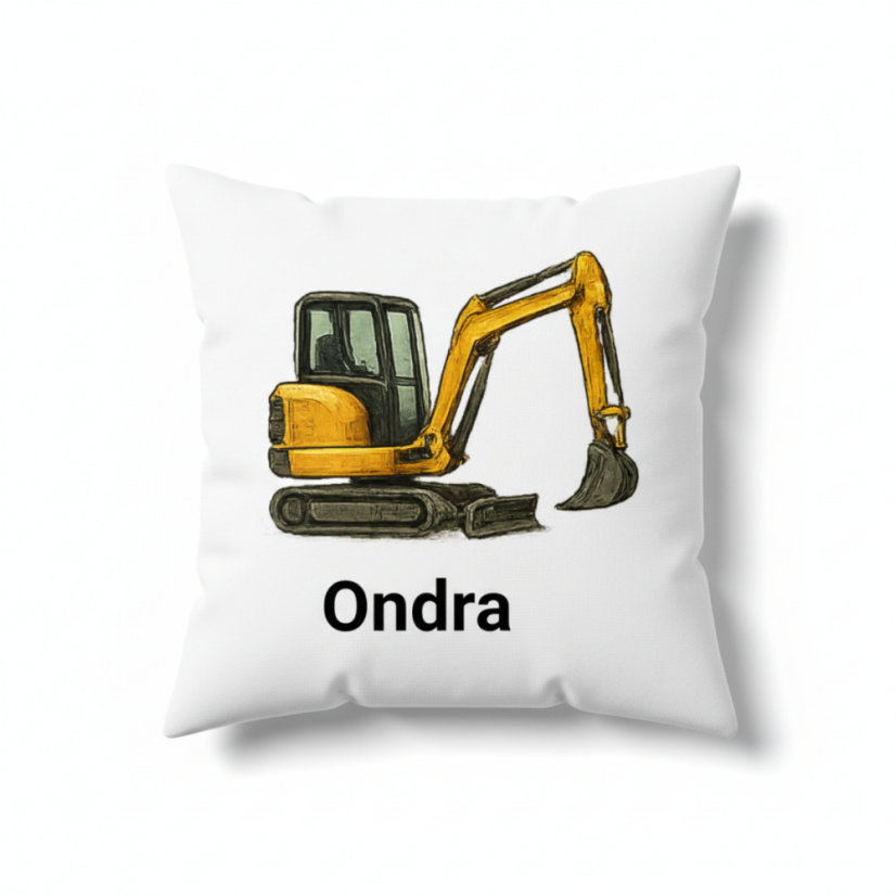 Polštář BAGR se jménem - Varianta: 1