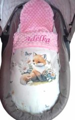 Minky deka líška s vyšitým menom