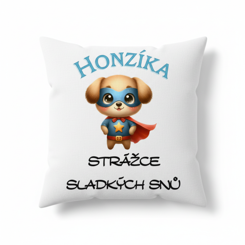 Polštář se jménem strážce sladkých snů pejsek