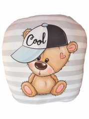 Tvarovaný minky polštář medvídek COOL