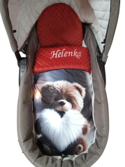 Minky deka s vyšitým menom Méďa srdce