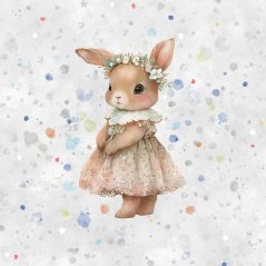 Nepadací deka zajíček s vyšitým jménem