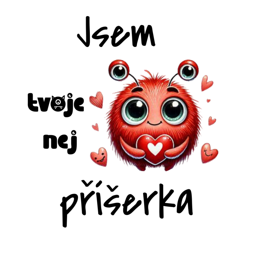 Dámské tričko Jsem tvoje nej příšerka - Barva: Bílá