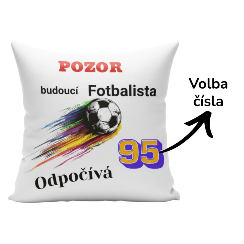Polštář Budoucí fotbalista odpočívá