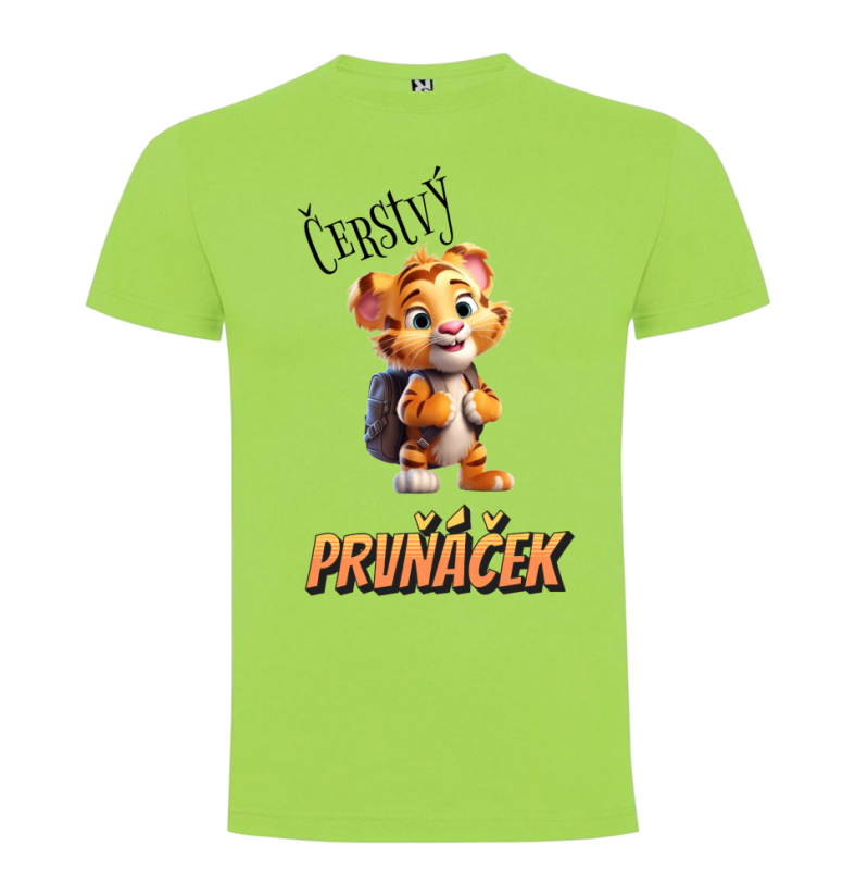 Tričko Čerstvý prvňáček tygr
