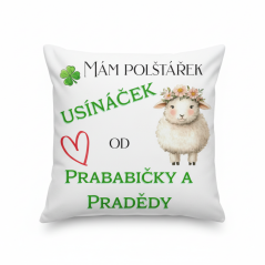 Polštář Usínaček od prababičky a pradědy - ovečka