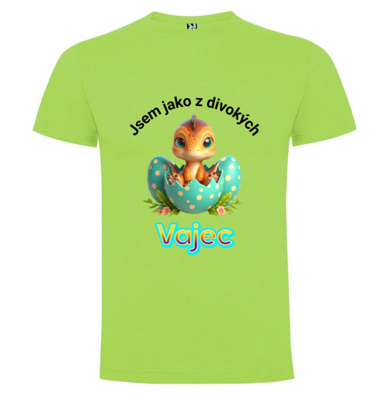 Velikonoční tričko s motivem dinosaura