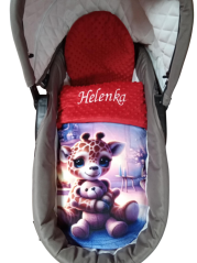 Minky deka s vyšitým menom Žirafa