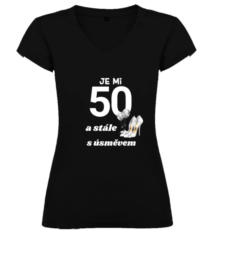 Dámské narozeninové tričko - Barva: Černá