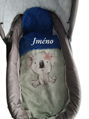 Minky deka koala s vyšitým menom
