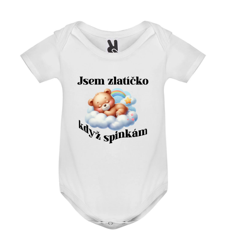 Body medvídek jsem zlatíčko když spinkám - Barva: Růžová