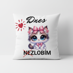 Polštář kotě Dnes nezlobím