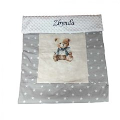 Minky deka medveď s vyšitým menom
