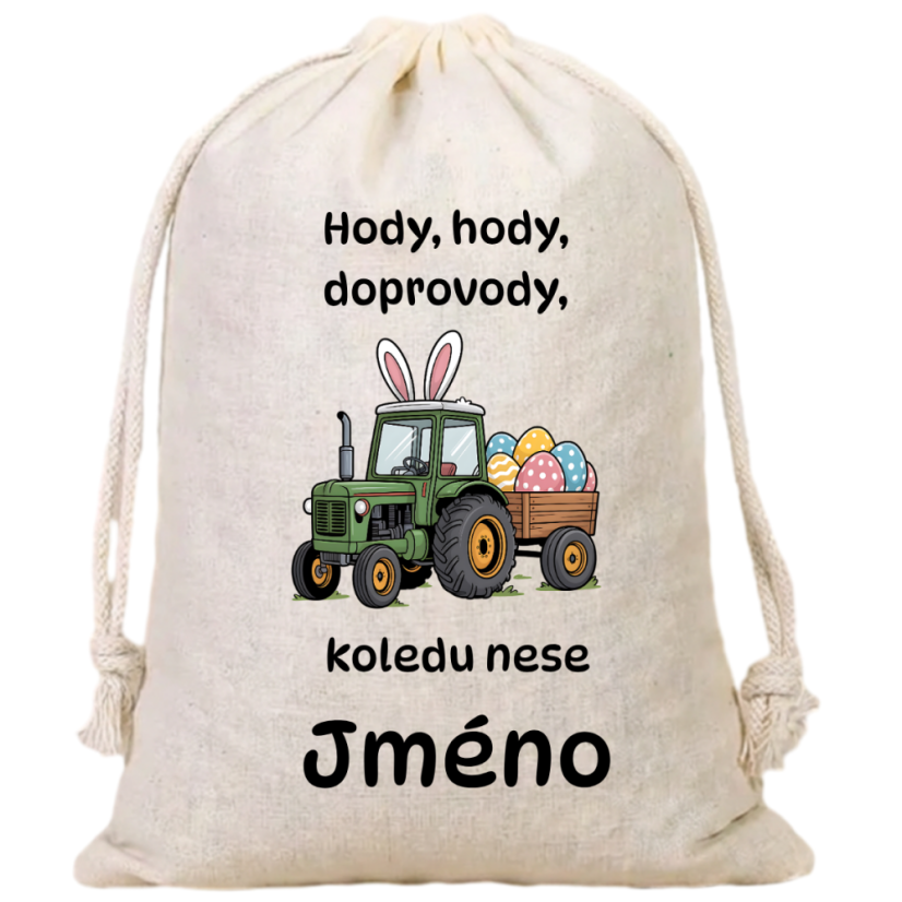 Velikonoční pytlík se jménem - traktor