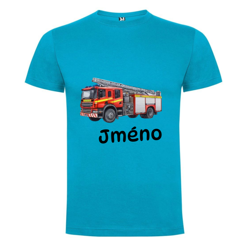 Tričko se jménem hasičské auto
