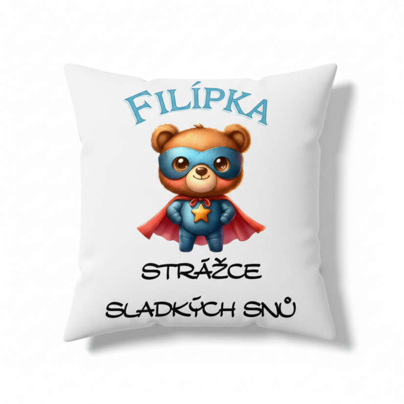 Polštář se jménem strážce sladkých snů méďa