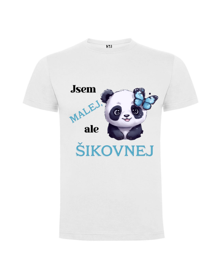 Tričko panda Jsem malej, ale šíkovnej