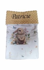 Minky deka králíček s vyšitým jménem