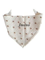 Mušelínový bryndák s jménem / bez jména