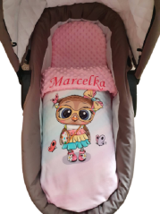 Minky deka sova dievčatko s vyšitým menom