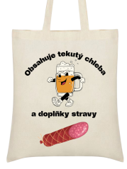 Taška Obsahuje tekutý chléb a doplňky stravy