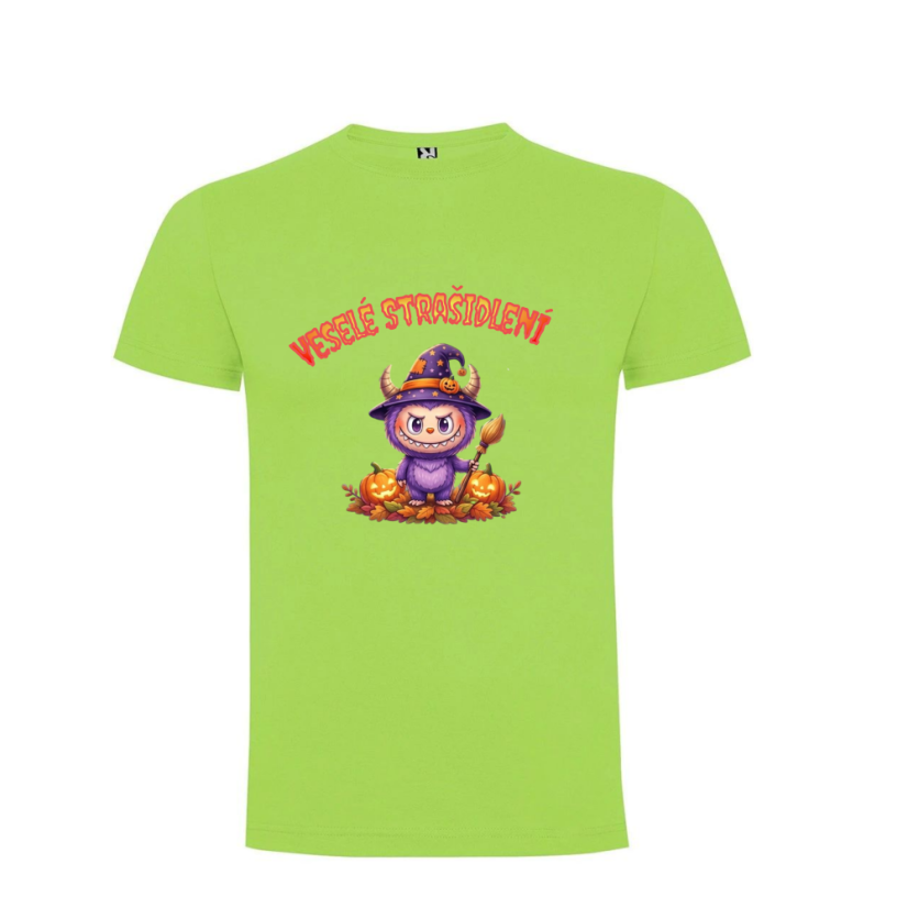 Dětské halloweene tričko - motiv LABUBU - Barva - dětského trička: Ružová