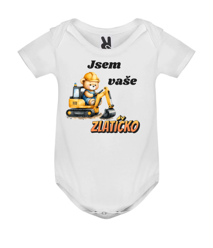 Body bagr Jsem vaše zlatíčko - Barva: Bílá