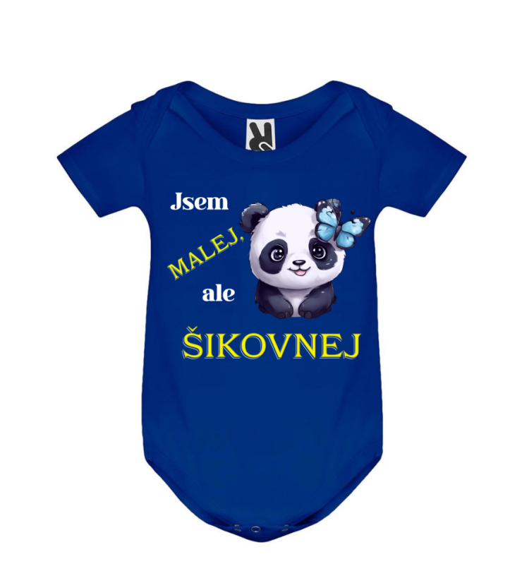 Body panda Jsem malej, ale šikovnej - Barva: Modrá