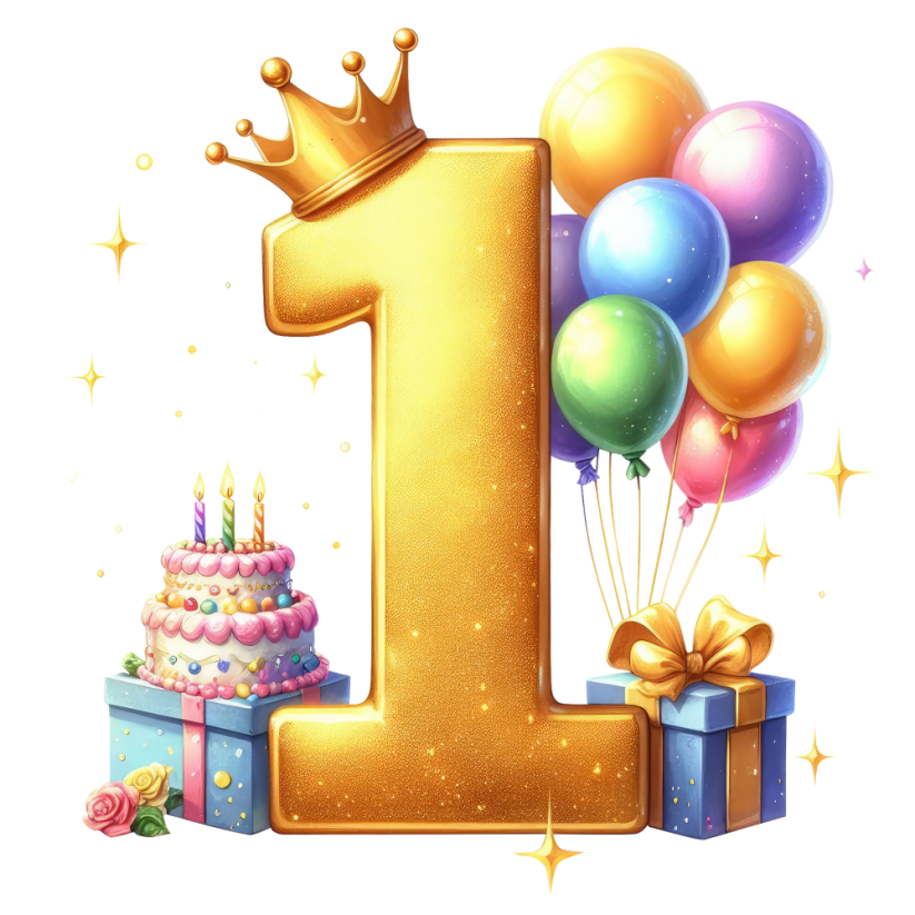 Narozeninové tričko balonky se jménem - Věk: 1