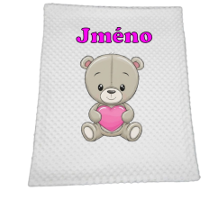Minky deka se jména – motiv Medvídek holka