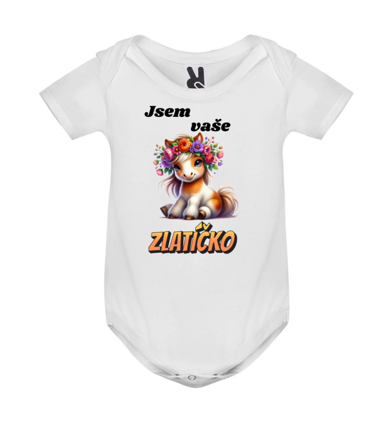 Body pony Jsem prostě zlatíčko - Barva: Bílá