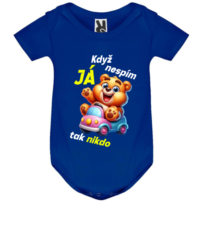 Body méďa Když JÁ nespím tak nikdo nespí - Barva: Šedá