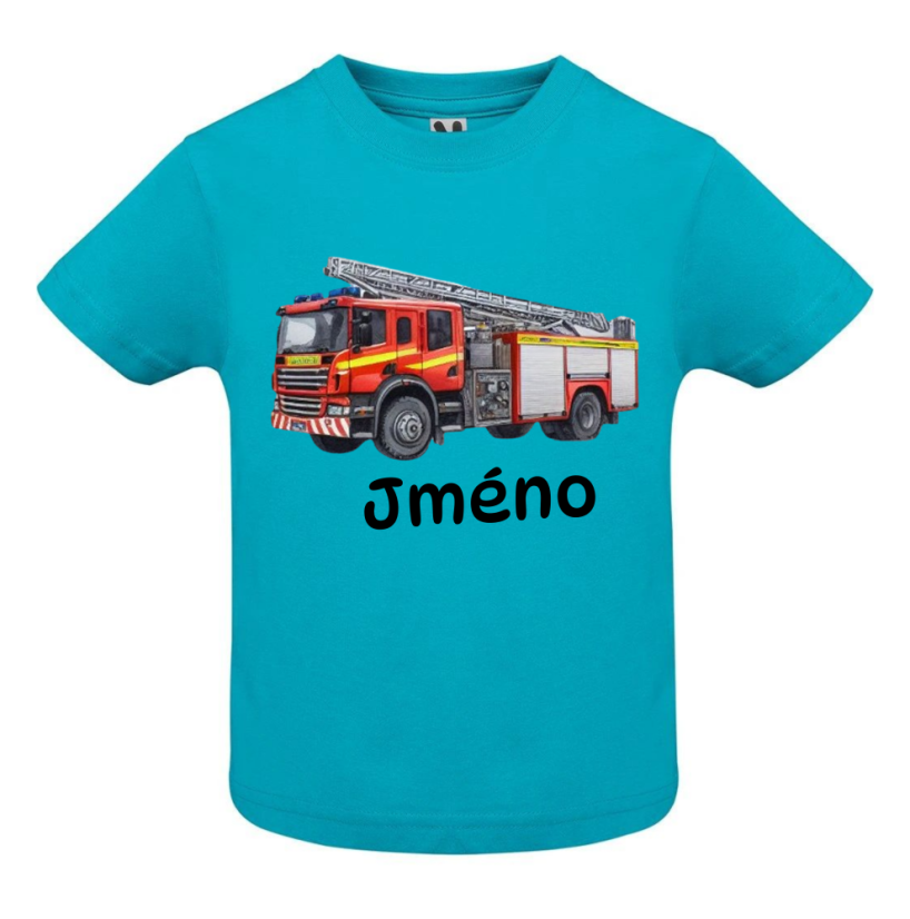 Tričko se jménem hasičské auto